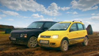 Fiat Panda 4x4 vs Range Rover  Fifth Gear [upl. by Anallese]