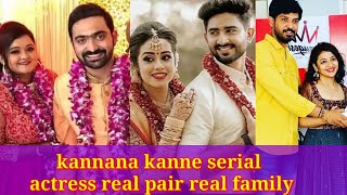 Kannana kanne serial real pair real familySun tv serial [upl. by Butterfield]