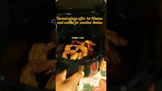 Air fried chicken wings healthymeals airfryer [upl. by Deehsar]