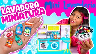 ABRIENDO UNA LAVANDERÍA MINIATURA🧺 ¡Con Mini Accesorios ❤️ CONNY MERLIN [upl. by Aisetra]