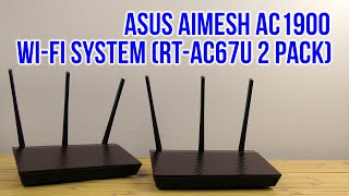 Распаковка Asus AiMesh AC1900 Wi Fi System RT AC67U 2Pack [upl. by Eenhat442]