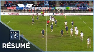 PRO D2 Saison 20232024 J20  Résumé Stade Aurillacois  Colomiers Rugby [upl. by Llewxam]