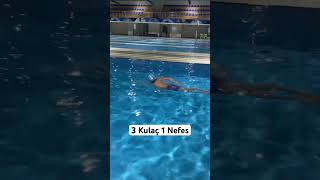 SERBEST STİL 3 KULAÇ 1 NEFES YÜZME TEKNİĞİNİ ÖĞRENDİK yüzmeöğretmenim sports sport swimming [upl. by Fadas209]