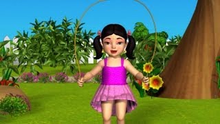 3D Animation Hop a Little Jump a Little Nursery rhyme for children with Lyrics [upl. by Znieh]