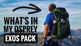 What I pack in my Osprey Exos 48 for Wild Camping amp Backpacking [upl. by Renita]