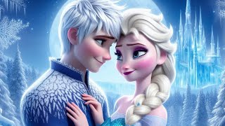 elsa and jack Frost romance in silent frozen night🌃😍elsafrozen3 [upl. by Pesek]