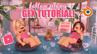 slow and BEGINNER follow along ROBLOX GFX tutorial  mxddsie ♡ [upl. by Mackler]