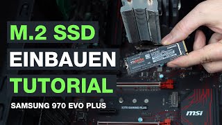 M2 SSD einbauen  Tutorial  Samsung 970 EVO Plus M2 SSD  Hilfe  Deutsch  Testventure [upl. by Enajharas]