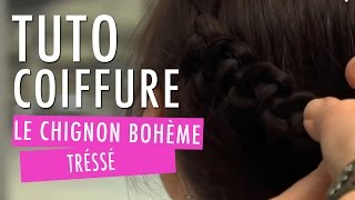 Chignon bohème tressé  Tuto coiffure [upl. by Seniag]