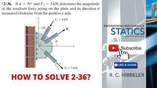 236 hibbeler statics chapter 2  hibbeler  hibbeler 12th [upl. by Eibocaj]