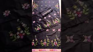 new fabric work mekhela sadarIn black fabricart fabricworld [upl. by Criswell]