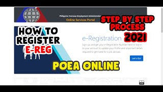 POEA EREGISTRAION GUIDE  STEP BY STEP PROCESS 2021 [upl. by Atteval]