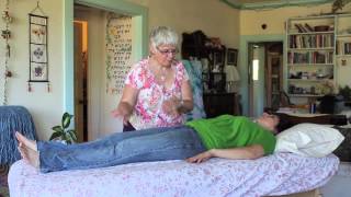 Therapeutic Touch Demo with client lying down [upl. by Grearson341]