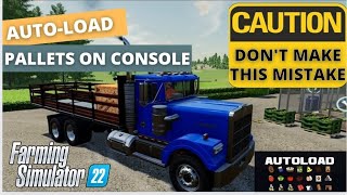 AUTOLOAD TRAILER FOR PALLETS ON CONSOLE  WATCH FIRST  Farming Simulator 22 Mods fs22 tlx trailer [upl. by Pellikka]