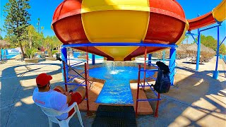 Super Bowl Water Slide at Albercas El Vergel Water Park [upl. by Hitt915]