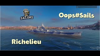 wows blitz Richelieu  За штурвалом OopsSAILS [upl. by Battat958]