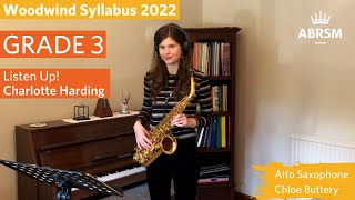 Woodwind Syllabus from 2022 – Listen Up Charlotte Harding  ABRSM Grade 3 Alto Saxophone [upl. by Oeht]