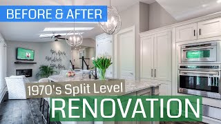 BeforeAfter 70s Split Level Renovation [upl. by Nicole]