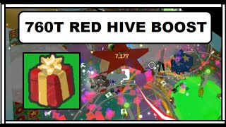 760T Red Hive Boost honeyday  Bee Swarm Simulator [upl. by Idnem]