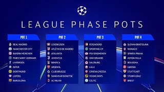 Champions League Draw 202425 Pots Confirmed [upl. by Taber917]