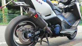 YAMAHA Tmax 530 【Akrapovic Exhaust Full System NO DB KIIER】 [upl. by Ecarg]