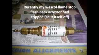 resetting the Wescol type 83 flashback arrestor [upl. by Picco]