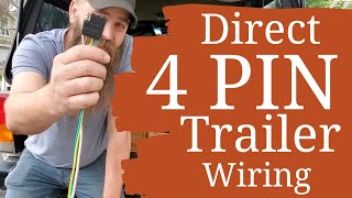 How to install 4 pin trailer lights  vehicle side  direct wiring [upl. by Nylknarf]