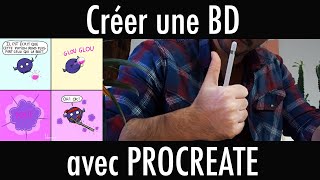 CRÉE UNE BD AVEC PROCREATE tuto débutant [upl. by Ahseyk]