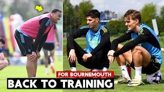 Arsenal Sharpen Up for Crucial Bournemouth Clash During Today Training [upl. by Ahsuas]