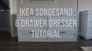 Ikea Songesand 6 Drawer Dresser Full Tutorial [upl. by Anirahs]