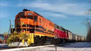 CFampE 3024 S5T in the snow Chicago Ft Wayne and Eastern Railroad [upl. by Veradis]