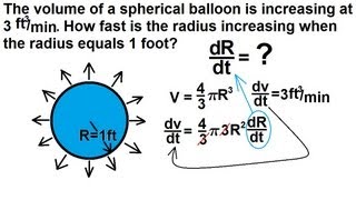 Calculus  Derivatives and Related Rates 1 of 24 Increasing Radius [upl. by Peale152]