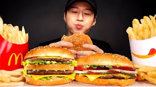 ASMR BATTLE BIG MAC vs WHOPPER No Talking  Zach Choi ASMR [upl. by Eiramnerual945]