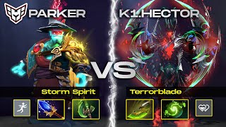 PARKER y su STORM SPIRIT le hace frente al PODEROSO TERRORBLADE de K1 HECTOR  Highlights [upl. by Chrisoula]