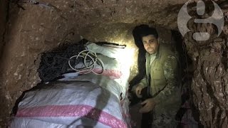 Inside a captured Isis sniper tunnel near Mosul [upl. by Nimzaj]