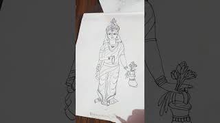 Maa brahmacharini drawing jai mata di ytshorts shorts [upl. by Gowrie658]