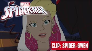 SPIDERMAN Clip SpiderGwen  Disney Channel [upl. by Idnor531]