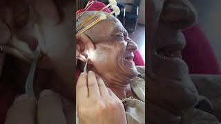 ASMR Massage Ear removal amp cleanings Cambodia 70 years old [upl. by Jon]