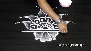 Freehand Rangoli designs  Kolam designs without dots  Latest Muggulu designs [upl. by Katheryn]