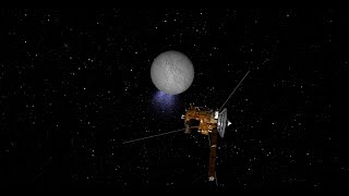 Animation of Cassini quotE20quot Enceladus Flyby  Oct 14 2015 [upl. by Ydnis]