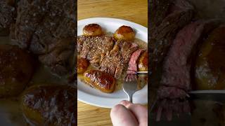 🥩 Entrecôte • Pommes fondantes • Sauce poivre 🥩 cuisine recette frenchfood bœuf fyp food fy [upl. by Nedlog]