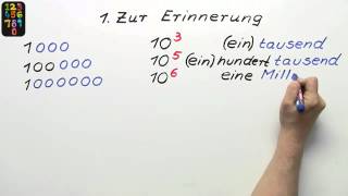 Wie schreibt und spricht man die großen Zahlen richtig  Mathematik  Algebra [upl. by Guevara]