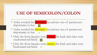 USE OF SEMICOLONCOLON BETWEEN INDEPENDENT CLAUSES [upl. by Lodhia]