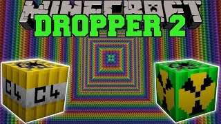 MORE EXPLOSIVES MOD VS THE DROPPER 2  Minecraft Mods Vs Maps Intense Explosives [upl. by Nilhsa]