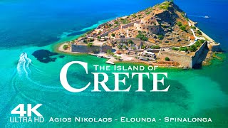 4K CRETE 2024 🇬🇷 4 HOUR Drone Aerial of Agios Nikolaos Elounda amp Spinalonga  Greece Kreta Creta [upl. by Melleta707]