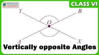 Vertically opposite Angles  Maths Class VI  CBSE ISCE NCERT [upl. by Innis]