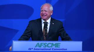 Gov Tim Walz at AFSCMEs 46th International Convention [upl. by Asia]