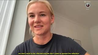 Pernille Harder interview translated TV3 Sport 20200318 [upl. by Culosio]