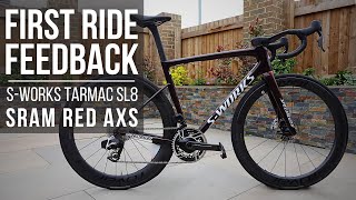 NEW SWorks Tarmac SL8  SRAM RED AXS First Ride [upl. by Buehler]