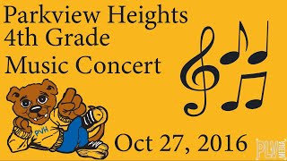 Parkview Heights Elementary School 4th Grade Concert 2016 [upl. by Lilithe277]